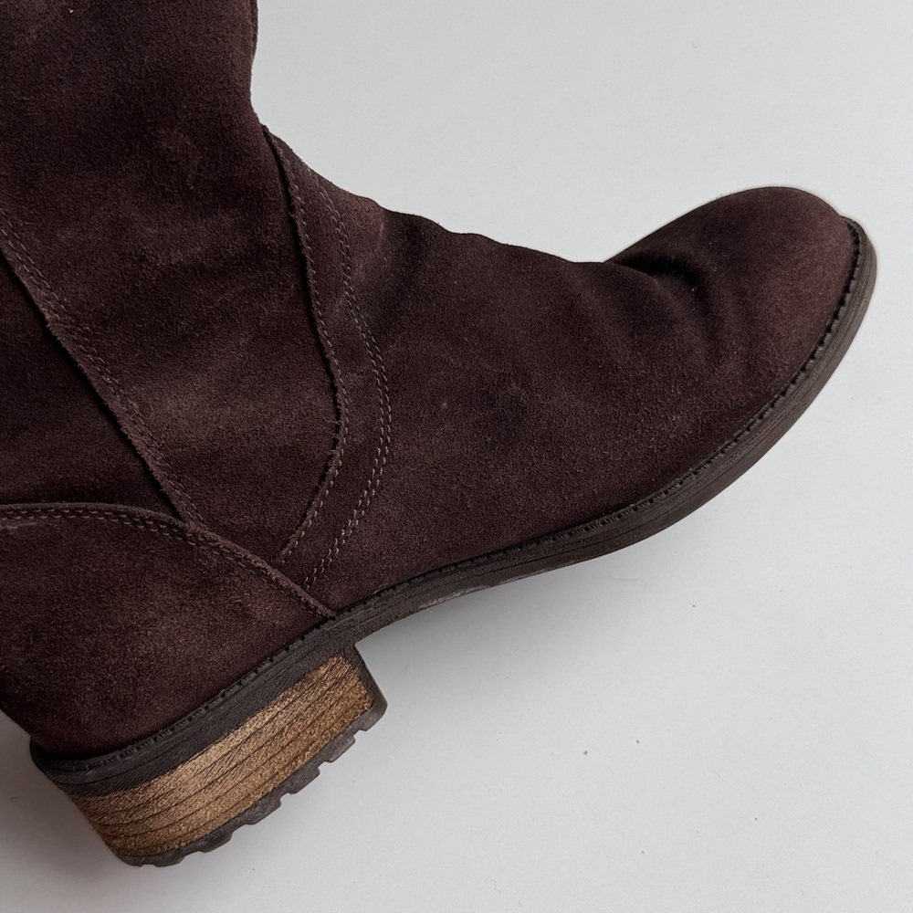 UGG brown suede riding knee high Seldon boots zip up 8.5 - Picture 16 of 16
